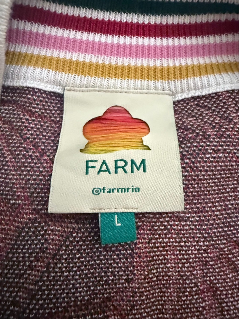 Farm Rio Sunny Daisies Floral Jacquard Cardigan - Picture 4 of 6
